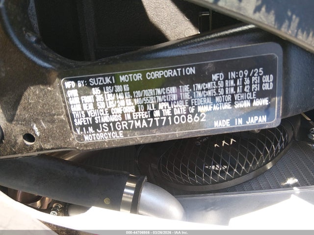 Suzuki GSX-R750 2026 JS1GR7MA7T7100862 Image 10