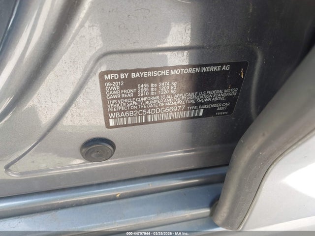 2013 BMW 650I GRAN COUPE WBA6B2C54DDG66977 Photo 8