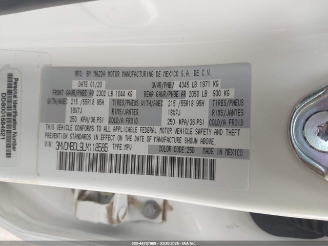 Aukcja sprzedaży 2020 Mazda Cx-30 Preferred Package, vin: 3MVDMBDL9LM118585, numer aukcji: 44707069