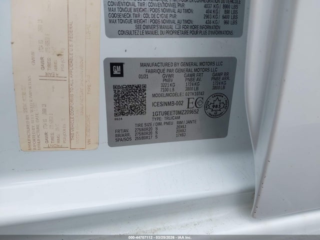 2021 GMC SIERRA 1500 1GTU9EET0MZ209652 Photo 8