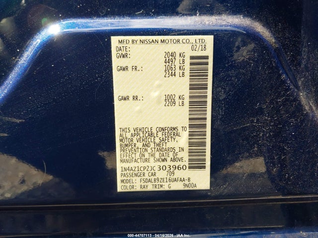 Nissan LEAF S 2018 1N4AZ1CP2JC303960 Image 9