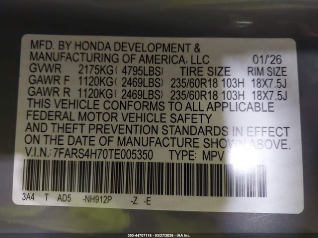 2026 HONDA CR-V 7FARS4H70TE005350 Photo 8