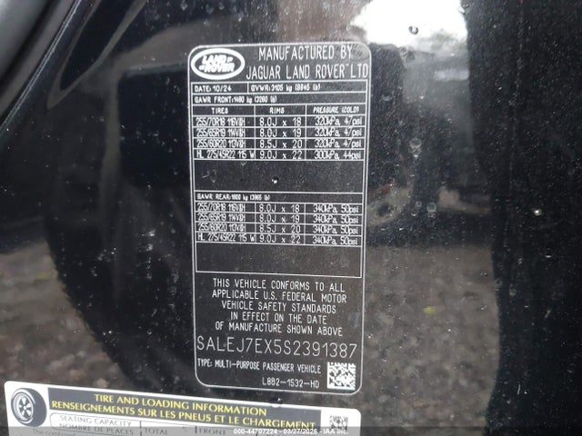SALEJ7EX5S2391387 Land Rover Defender 110 P300