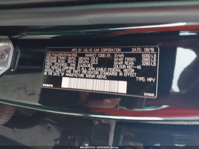 YV4A22PK7K1441765 Volvo Xc90 T6 Momentum