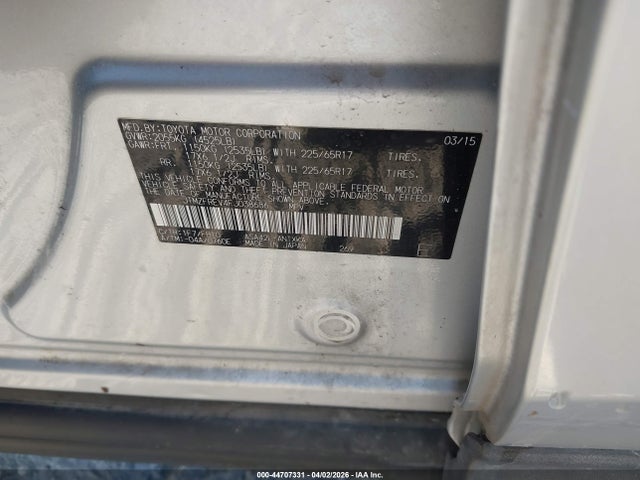 Продаж на аукціоні авто 2015 Toyota Rav4 Le, vin: JTMZFREV4FJ038686, номер лоту: 44707331
