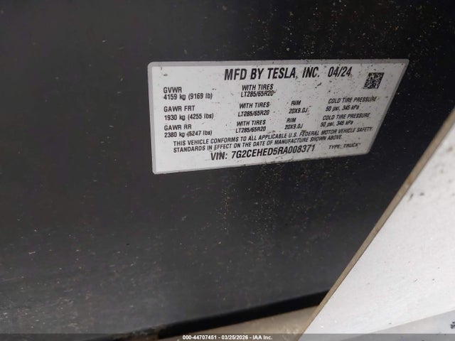 2024 TESLA CYBERTRUCK 7G2CEHED5RA008371 Photo 8