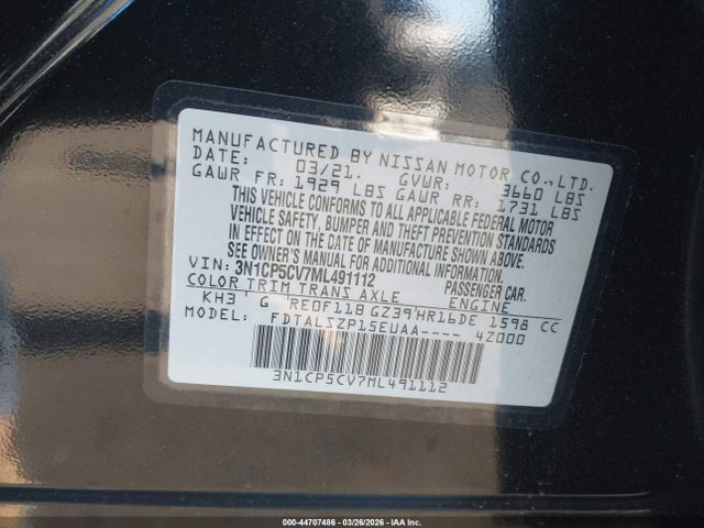 Nissan Kicks Sv Xtronic Cvt 2021 3N1CP5CV7ML491112 Image 9