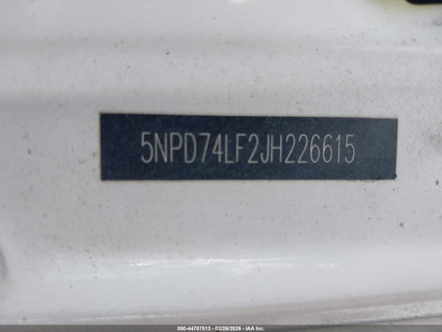 5NPD74LF2JH226615 Hyundai ELANTRA SE