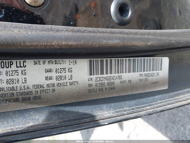 2014 DODGE CHALLENGER 2C3CDYAG2EH214765 Photo 8