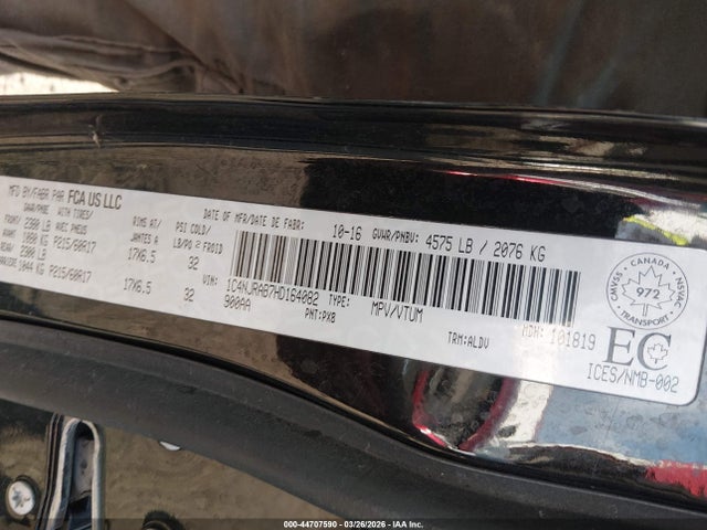 44707590 :رقم المزاد ، 1C4NJRAB7HD164082 vin ، 2017 Jeep Patriot Sport/north مزاد بيع