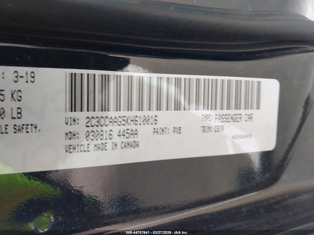 2019 CHRYSLER 300 2C3CCAAG5KH610016 Photo 8