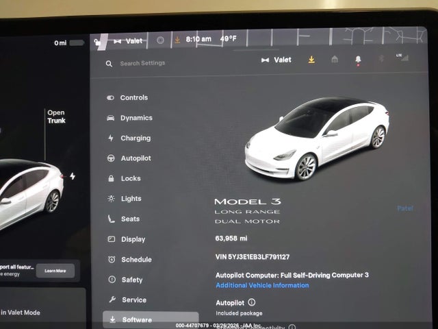 Продаж на аукціоні авто 2020 Tesla Model 3 Long Range Dual Motor All-wheel Drive, vin: 5YJ3E1EB3LF791127, номер лоту: 44707679