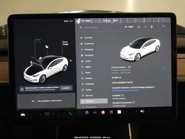 Продаж на аукціоні авто 2020 Tesla Model 3 Long Range Dual Motor All-wheel Drive, vin: 5YJ3E1EB3LF791127, номер лоту: 44707679