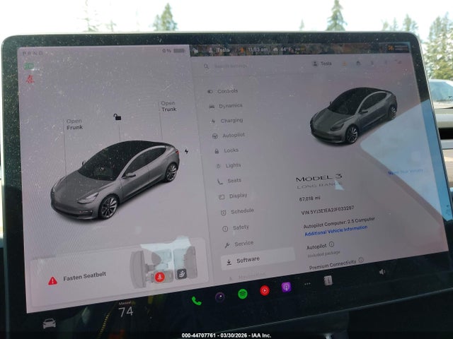 Продажа на аукционе авто 2018 Tesla Model 3 Long Range/mid Range, vin: 5YJ3E1EA2JF033297, номер лота: 44707761