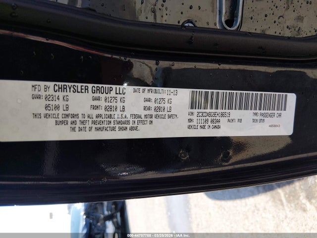 Продажа на аукционе авто 2014 Dodge Charger Se, vin: 2C3CDXBG9EH186519, номер лота: 44707788
