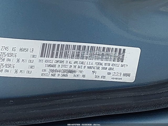 44707809 :رقم المزاد ، 2A8HR54P48R119077 vin ، 2008 Chrysler Town & Country Touring مزاد بيع
