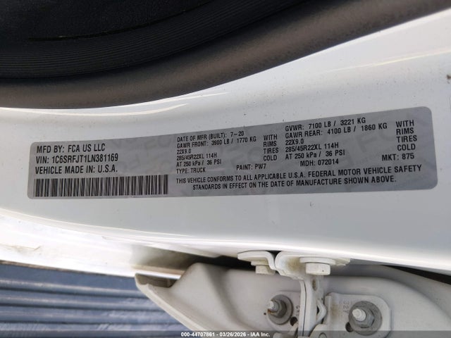 2020 RAM 1500 1C6SRFJT1LN381169 Photo 8