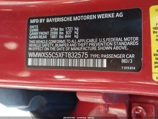 2015 MINI HARDTOP WMWXS5C5XFT832575 Photo 8