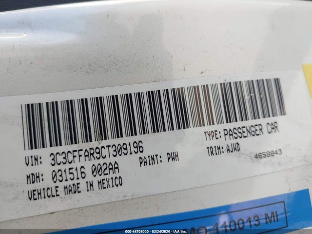 2012 FIAT 500 3C3CFFAR9CT309196 Photo 8