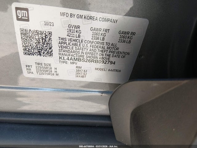 Продаж на аукціоні авто 2024 Buick Encore Gx Preferred Fwd, vin: KL4AMBS26RB092794, номер лоту: 44708004