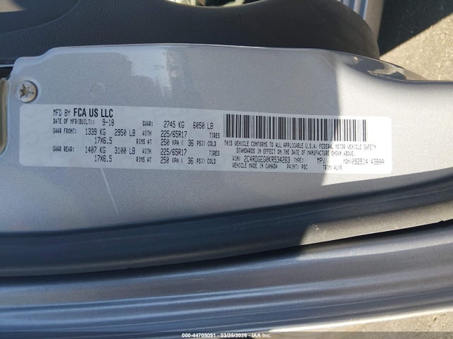 Продажа на аукционе авто 2019 Dodge Grand Caravan Gt, vin: 2C4RDGEG0KR534263, номер лота: 44708091