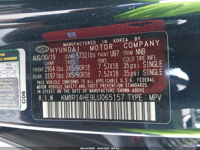 Продаж на аукціоні авто 2020 Hyundai Palisade Se, vin: KM8R14HE9LU065157, номер лоту: 44708097