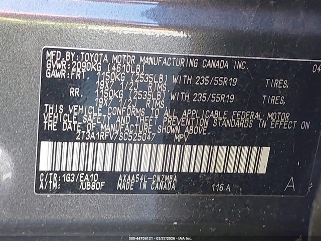 Toyota Rav4 Xle Premium 2025 2T3A1RFV7SC525047 Image 9