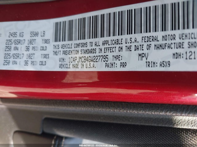 2016 JEEP CHEROKEE 1C4PJMCB4GW227795 Photo 8