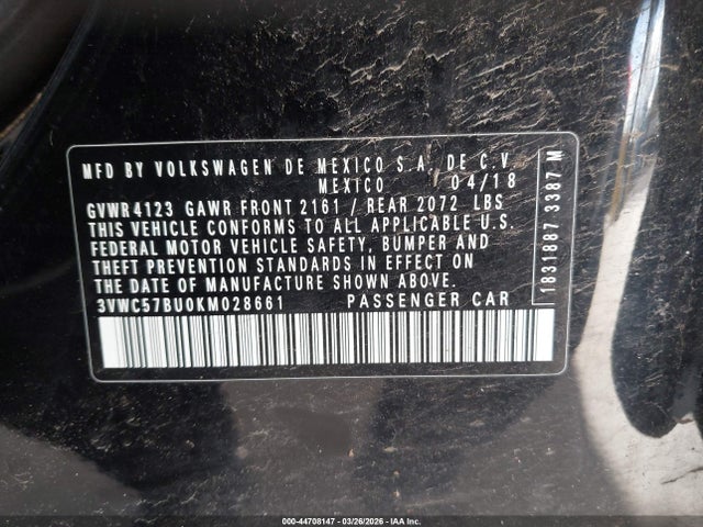 2019 VOLKSWAGEN JETTA 3VWC57BU0KM028661 Photo 8