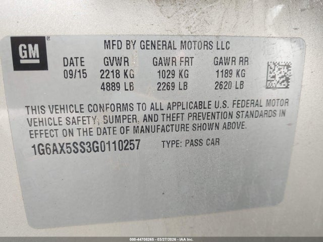 2016 CADILLAC CTS 1G6AX5SS3G0110257 Photo 8