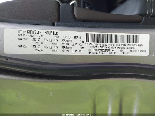 Jeep Grand Cherokee Overland 2014 1C4RJFCT5EC197377 Image 9