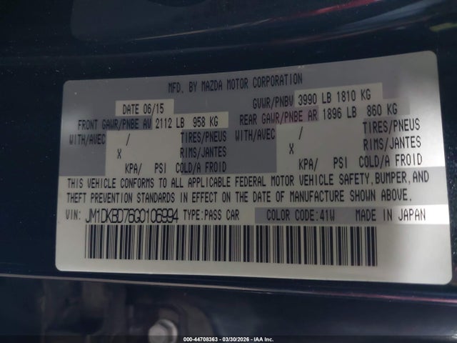 JM1DKBD76G0106994 Mazda Cx-3 Grand Touring