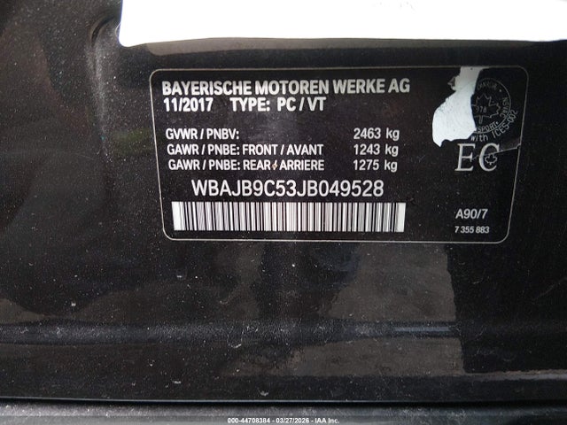 Продажа на аукционе авто 2018 Bmw M550i Xdrive, vin: WBAJB9C53JB049528, номер лота: 44708384