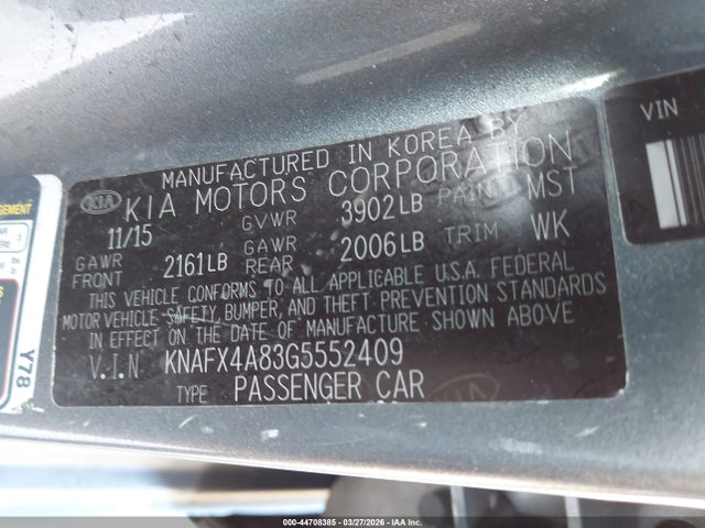 2016 KIA FORTE KNAFX4A83G5552409 Photo 8