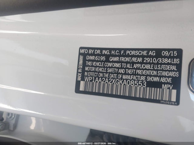 2016 PORSCHE CAYENNE WP1AA2A2XGKA08553 Photo 8