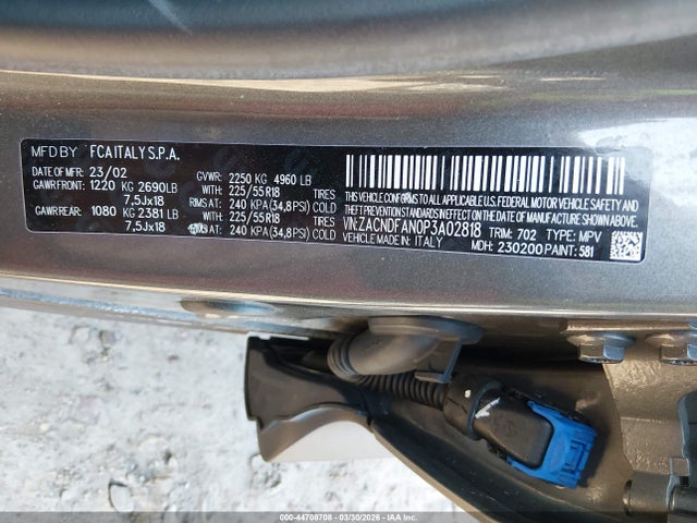Продажа на аукционе авто 2023 Dodge Hornet Gt Awd, vin: ZACNDFAN0P3A02818, номер лота: 44708708