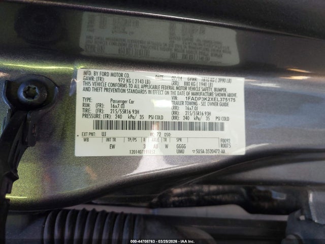 2014 FORD FOCUS 1FADP3K2XEL375175 Photo 8