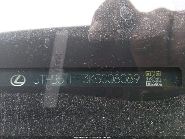 2019 Lexus Ls 500 მანქანა იყიდება აუქციონზე, vin: JTHB51FF3K5008089, აუქციონის ნომერი: 44708781