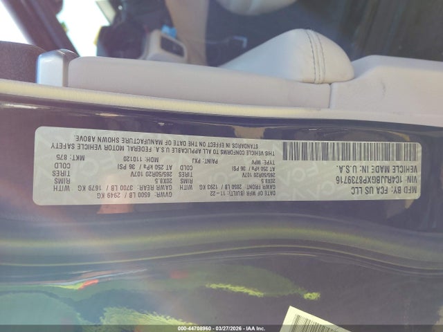 44708960 :رقم المزاد ، 1C4RJJBGXP8739716 vin ، 2023 Jeep Grand Cherokee L Limited 4x2 مزاد بيع
