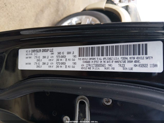 Aukcja sprzedaży 2011 Ram Ram 1500 Laramie Longhorn, vin: 1D7RV1CT2BS655021, numer aukcji: 44708992