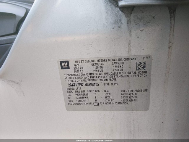 2GKFLSEK1H6298105 GMC Terrain Sle-1