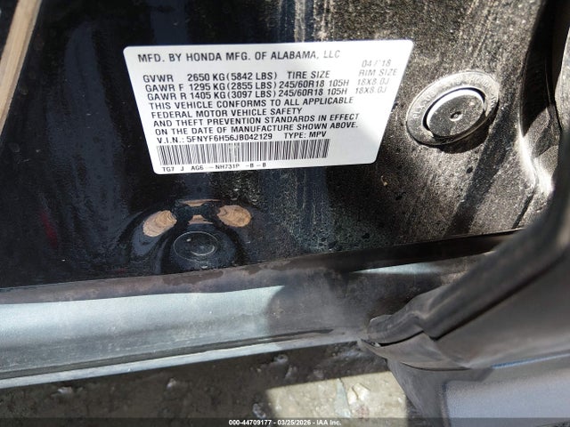 Honda Pilot Ex-l 2018 5FNYF6H56JB042129 Image 9
