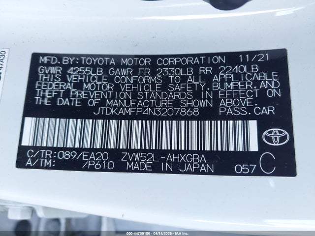 Toyota Prius Prime Limited 2022 JTDKAMFP4N3207868 Image 9