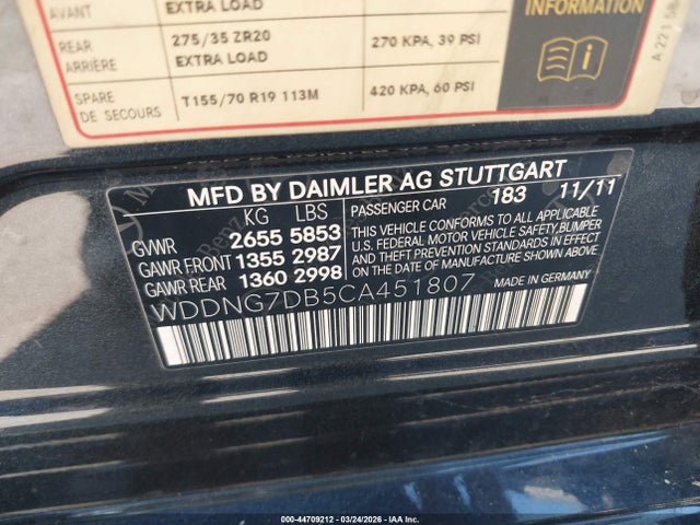 2012 MERCEDES-BENZ S 550 WDDNG7DB5CA451807 Photo 8