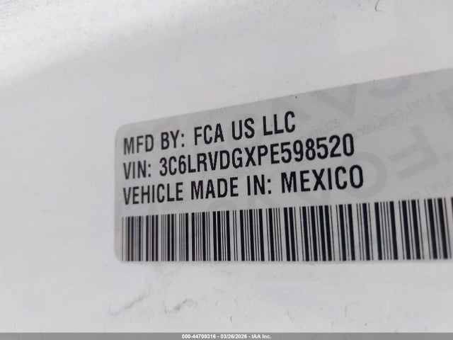 Продаж на аукціоні авто 2023 Ram Promaster 2500, vin: 3C6LRVDGXPE598520, номер лоту: 44709316