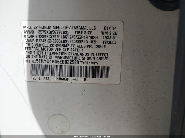 2014 ACURA MDX 5FRYD4H46EB032528 Photo 8