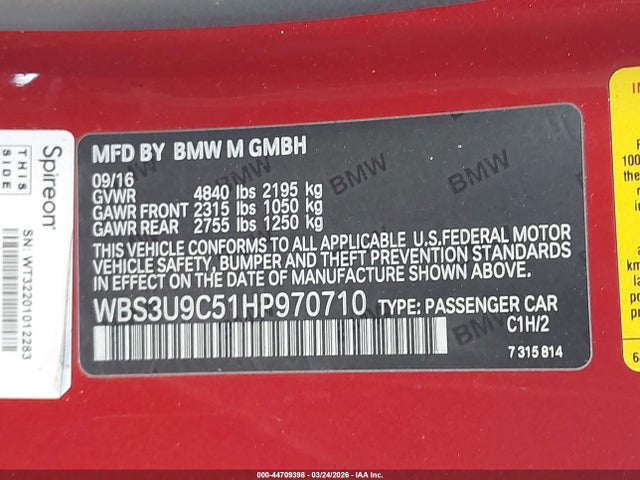 2017 BMW M4 WBS3U9C51HP970710 Photo 8