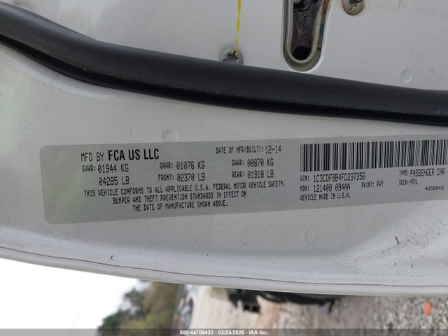 Продажа на аукционе авто 2015 Dodge Dart Sxt, vin: 1C3CDFBB4FD237356, номер лота: 44709432