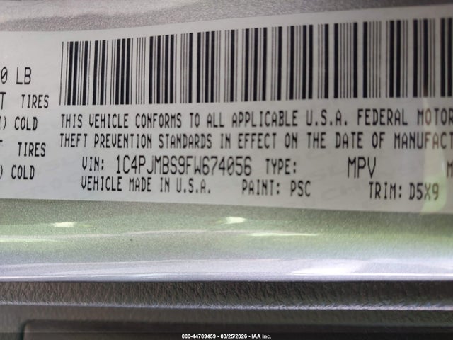 2015 JEEP CHEROKEE 1C4PJMBS9FW674056 Photo 8