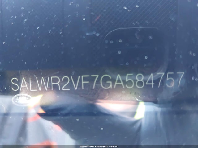 Aukcja sprzedaży 2016 Land Rover Range Rover Sport 3.0l V6 Supercharged Hse, vin: SALWR2VF7GA584757, numer aukcji: 44709476
